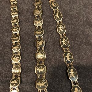 3 Vintage sterling bracelets